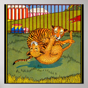 Poster lutte contre le tigre et le léopard