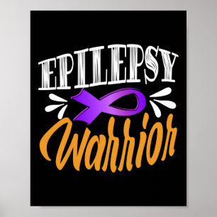 Poster Lutte contre l'épilepsie Usa Epileptic Warrior Su