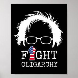 Poster Lutte Contre L'oligarchie Sanders Et Aoc Liberté U