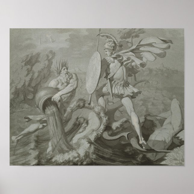 Poster Lutte d'Achille avec la rivière Scamander (Devant)