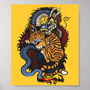 Poster lutte dragon et tigre