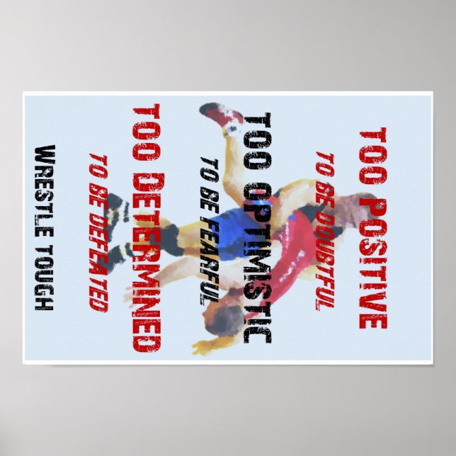 Poster Lutte - Trop positif pour être douteux (Devant)