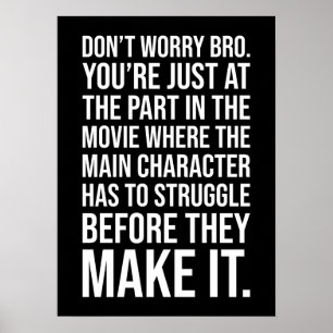 Poster Lutter avant de le faire - Motivationnel