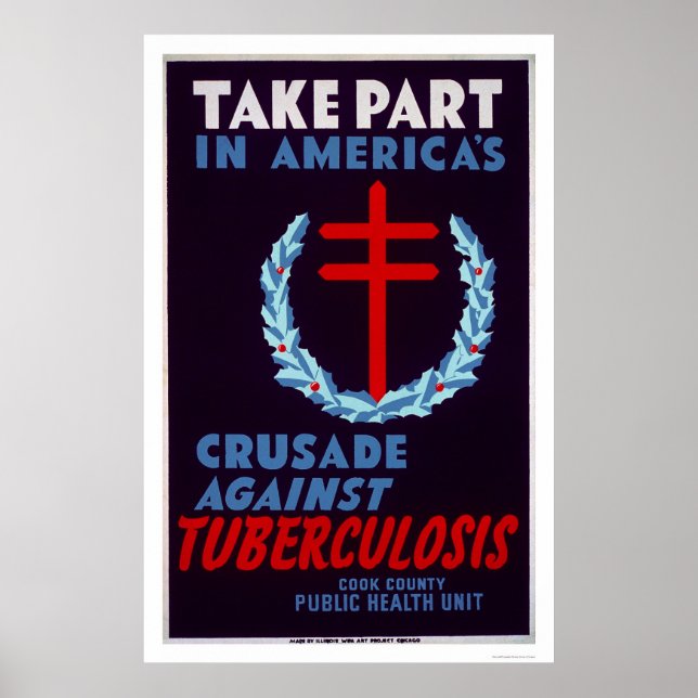 Poster Lutter contre la tuberculose 1940 WPA (Devant)