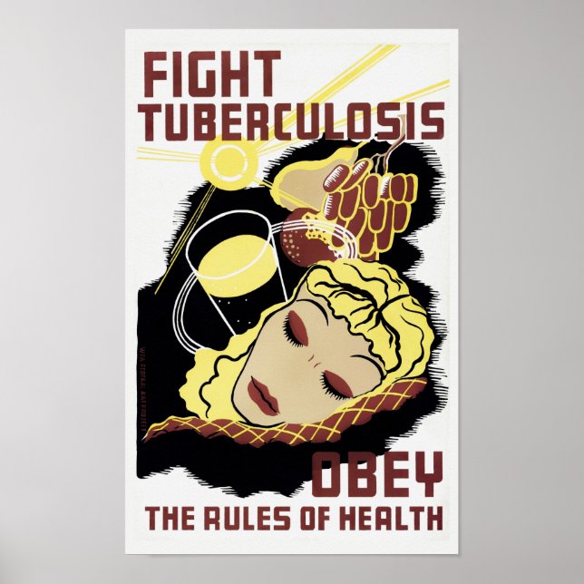 Poster Lutter Contre La Tuberculose - Obéissez Aux Règles (Devant)