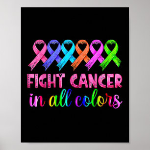 Poster Lutter contre le cancer dans toutes les couleurs P