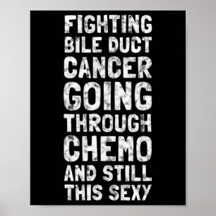 Poster Lutter contre le cancer de la bille Chemo Y Citati