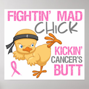 Poster Lutter contre le cancer du sein des poussins