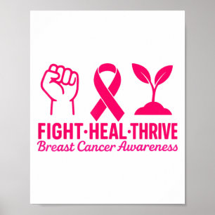 Poster Lutter contre le cancer du sein prospérer Sensibil