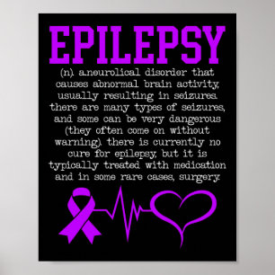 Poster Lutter contre l'épilepsie Épileptique Mois de sens