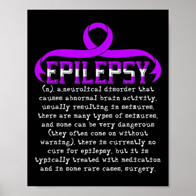 Poster Lutter contre l'épilepsie Épileptique Mois de sens (Devant)