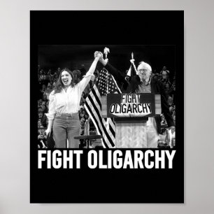 Poster Lutter Contre L'Oligarchie Bernie Sanders Et Aoc N