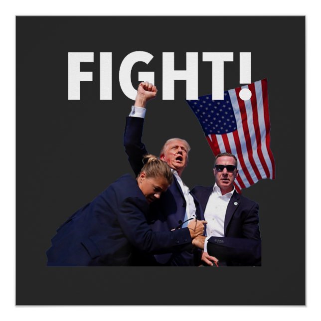 Poster Lutter Contre Trump 2024 Victime D'Une Blessure Lo (Devant)