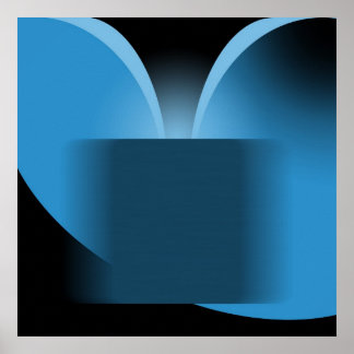 Poster Luxe bleu Abstrait avec noir AP0004