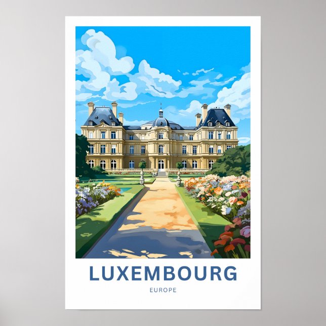 Poster Luxembourg Europe - Imprimer (Devant)