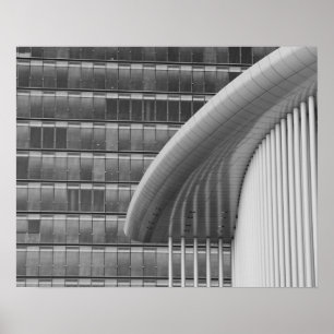 Poster Luxembourg, Luxembourg Ville, Plateau Kirchberg.