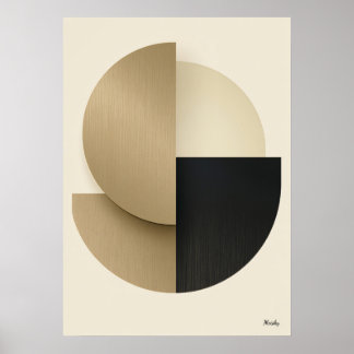 Poster Luxury Art Deco Geometric Wall Art | Minimal Gold 