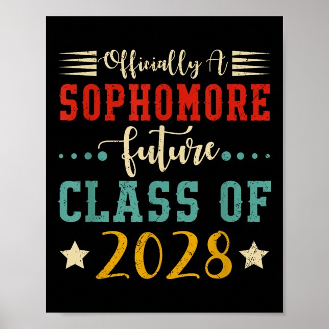 Poster Ly A Sophomore Future Cl Of 2028 First Day School  (Devant)