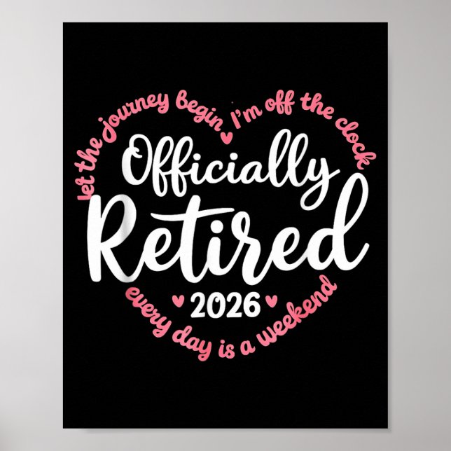 Poster Ly Retired 2026 Weekend Vibes For Retirees  (Devant)