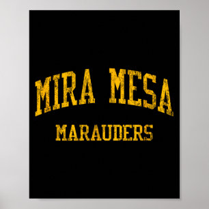 Poster Lycée Mira Mesa hs San Diego ca vintage