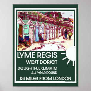 Poster Lyme Regis Dorset Angleterre Vintage