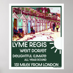 Poster Lyme Regis Dorset Angleterre Vintage