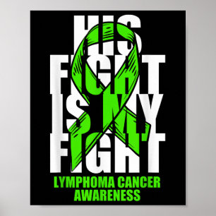 Poster Lymphome Cancer Sensibilisation Lime Vert Ruban So