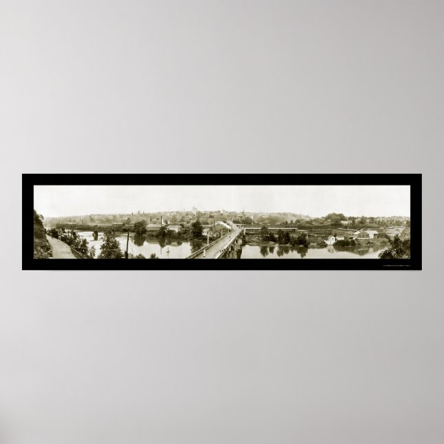 Poster Lynchburg, VA Viaduc Photo 1919 (Devant)