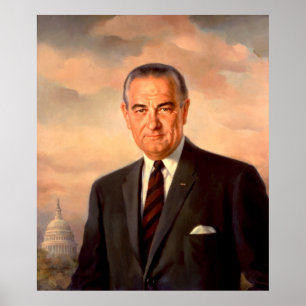 Poster LYNDON BAINES JOHNSON par Elizabeth Shoumatoff
