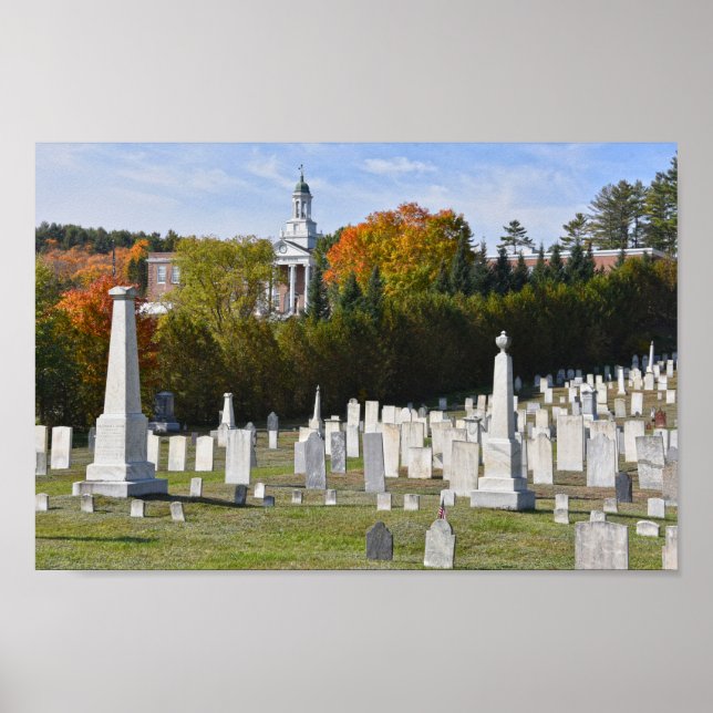 Poster Lyndon, Vermont, Cimetière (Devant)