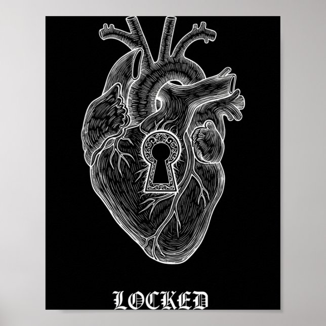 Poster Lyriclyfe-long Sleeve Shirt-achy Breaky Heart-lock (Devant)