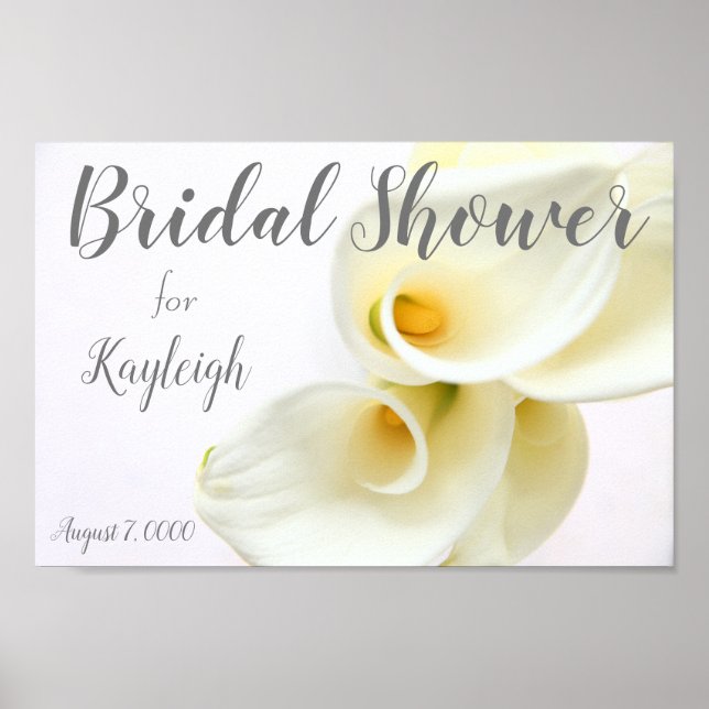 Poster Lys calla en surplomb en gros plan (Devant)