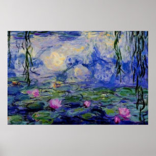 Poster Lys d'eau Monet 1919 art