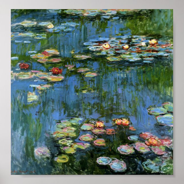 Poster Lys d'eau par Monet (Devant)