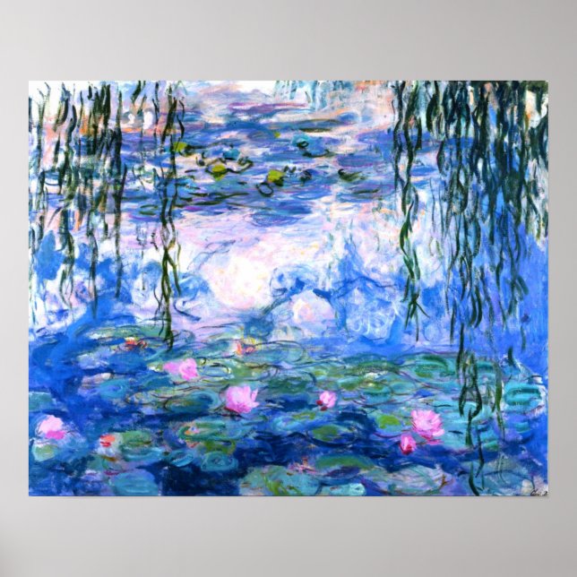 Poster Lys d'eau rose Monet (Devant)