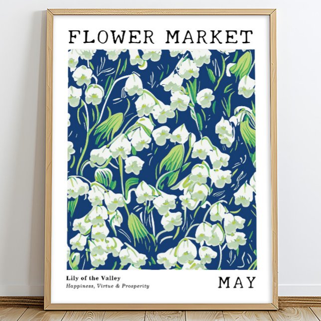 Poster Lys floraux de la vallée mai marché aux fleurs de  (Créateur téléchargé)