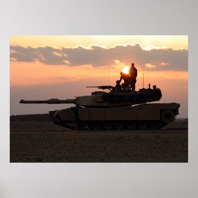 Poster M1A1 Abrams - char de combat principal (Devant)