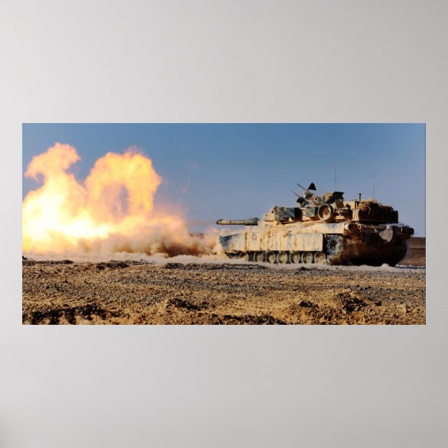 Poster M1A1 Abrams - char de combat principal (Devant)