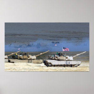 Poster M1A1 Abrams Principaux chars de combat