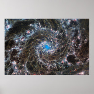 Poster M74 (M74) Galaxie NGC 628 MIRI JWST