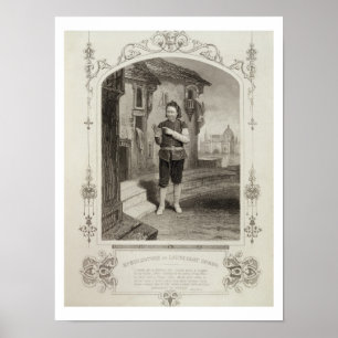Poster M. Buckstone comme Lancelot Gobbo, scène 2 de