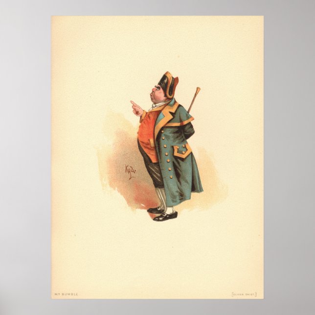 Poster M. Bumble par Kyd, Oliver Twist de Charles Dickens (Devant)
