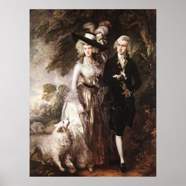 Poster M. et Mme William Hallett de Thomas Gainsborough (Devant)
