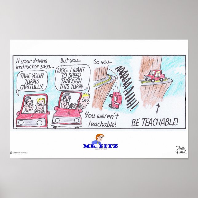 Poster M. Fitz : Être Enseignable 3 - Conduire! (Devant)