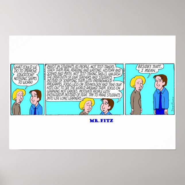 Poster M. Fitz - La solution pour l'éducation (Devant)