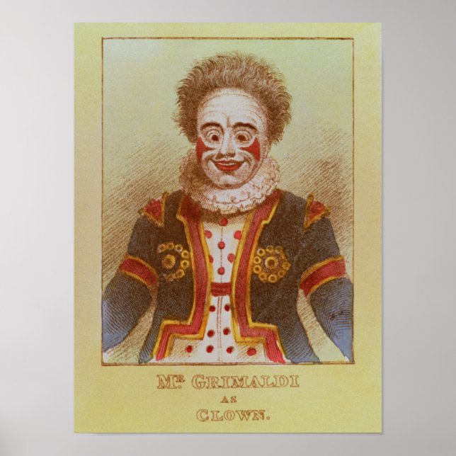 Poster M. Grimaldi en clown (Devant)