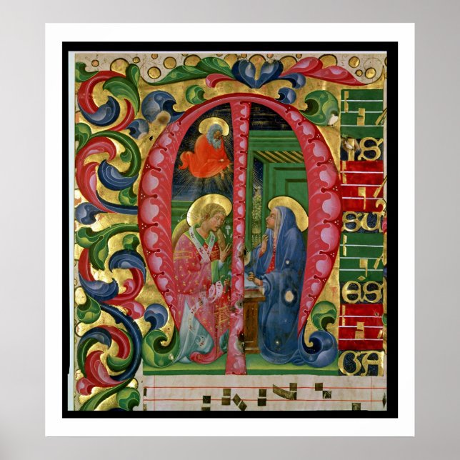 Poster 'M' initial historique représentant l'Annonciation (Devant)