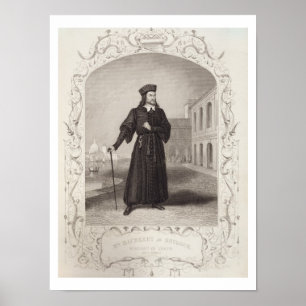 Poster M. Macready comme Shylock, scène 3 de la Loi I,