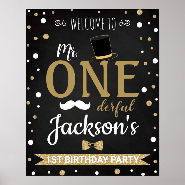 Poster M. Onederful Premier anniversaire Signet de bienve (Devant)