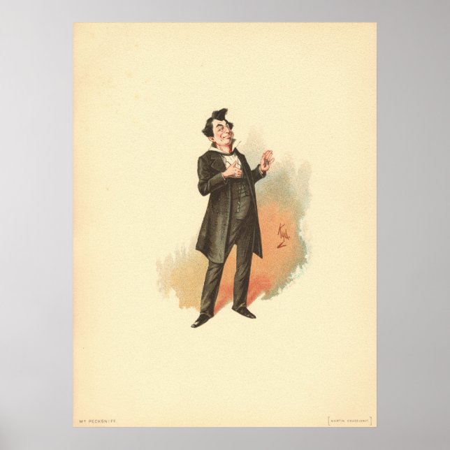 Poster M. Pecksniff par Kyd - Martin Chuzzlewit de Dicken (Devant)
